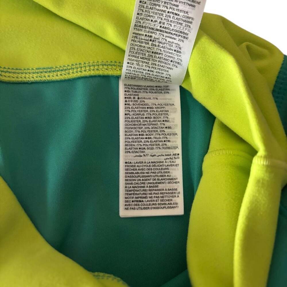 GapFit PowerMove High Rise Ankle Leggings in Neon Teal/Green Size M - Picture 6 of 6
